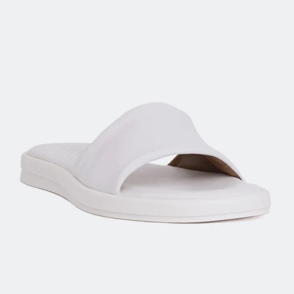 L'intervalle - Gerber White Leather Slides - Picture 1 of 3